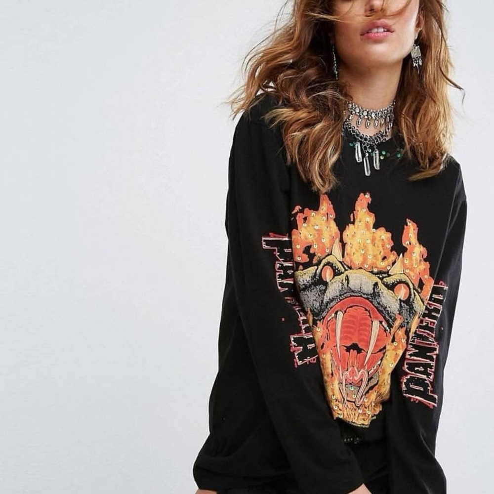 Sacred Hawk Pantera metal band long sleeve tee 🤘